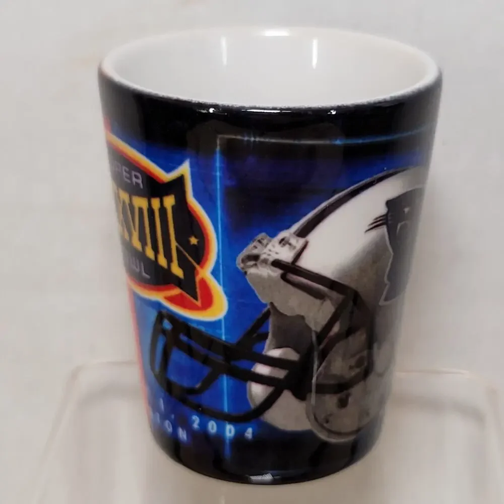VINTAGE Superbowl XXXVIII Shot Glass Feb. 1, 2004 Houston Tx